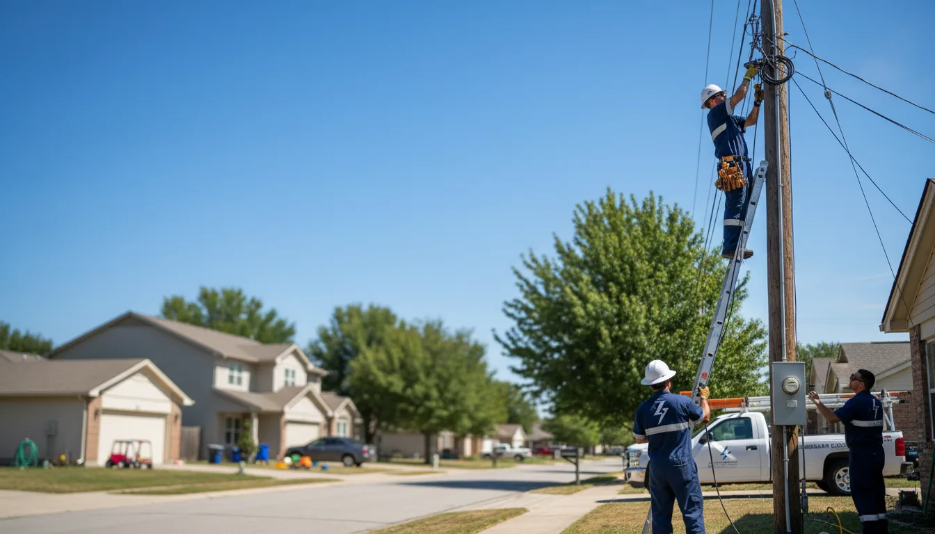 Residential electrician providing installation services in Cameron, OK